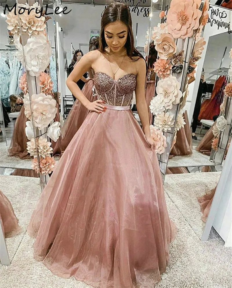 Shining Evening Dresses Sweetheart Sleeveless Soft Tulle Crystal Beaded A-Line Evening Dresses vestidos de fiesta de noche
Shining Evening Dresses Sweetheart Sleeveless Soft Tulle Crystal Beaded A-Line Evening Dresses vestidos de fiesta de noche