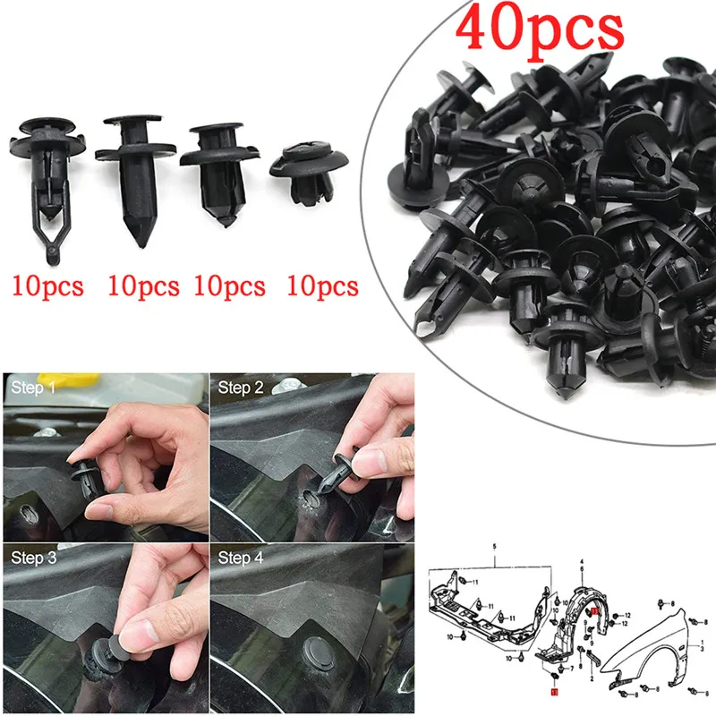 40PCS Universal Push Type Clip Retainer Fastener Bumper Radiator Grille OEM # 91512-SM4-003 52161-02020 91503-SZ3-003 21030249
40PCS Universal Push Type Clip Retainer Fastener Bumper Radiator Grille OEM # 91512-SM4-003 52161-02020 91503-SZ3-003 21030249