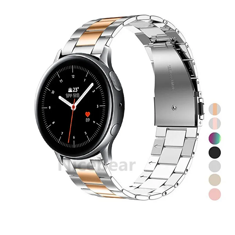 Ремешок из нержавеющей стали для Samsung Galaxy Watch Active 2 40 мм браслет 42 44 | Электроника