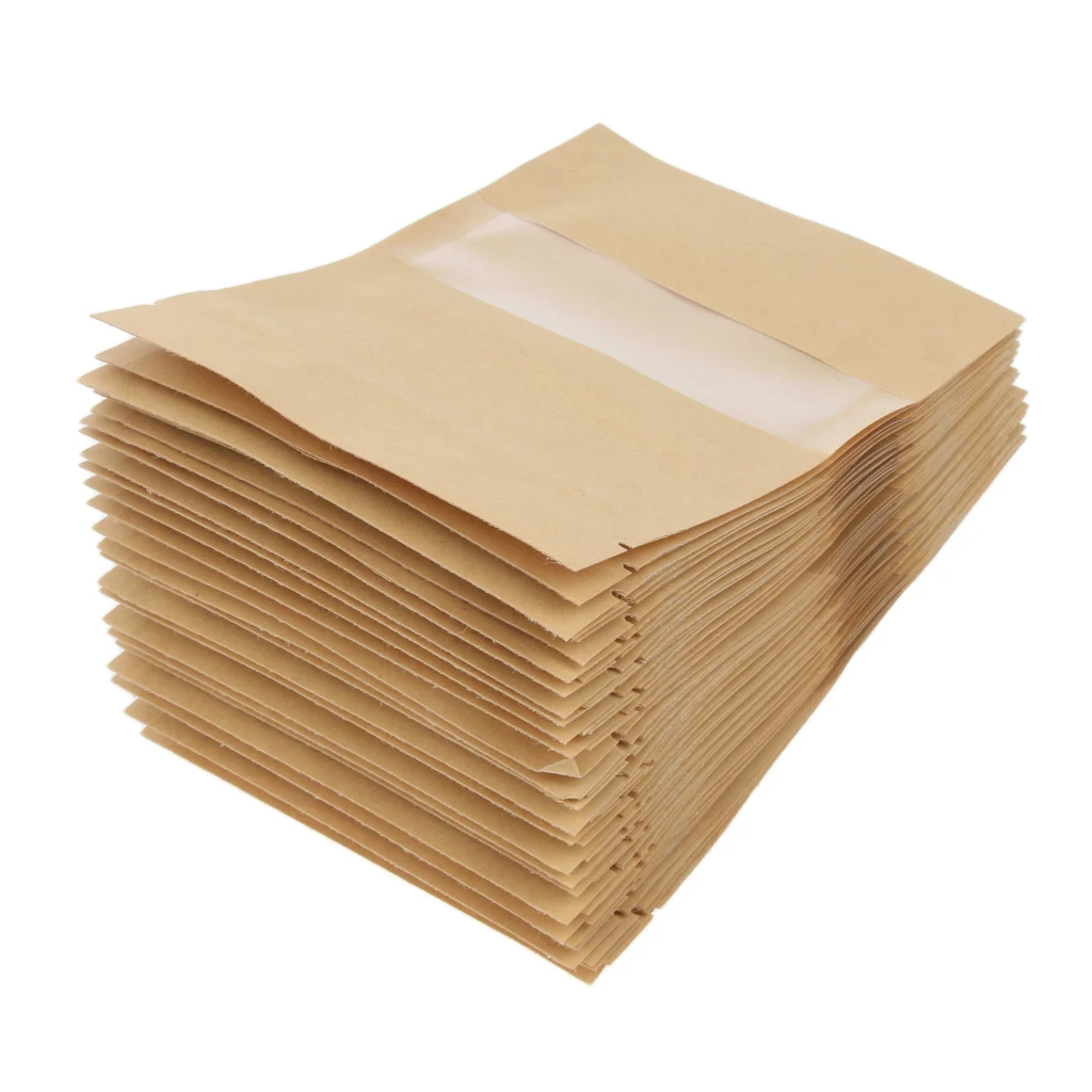 100x Kraft Paper Food Bags Self Sealing Zipper Stand up Bags Pouch w/ Notch&Matte Window Bags Kraft Paper Containers - 9x14cm
100x Kraft Paper Food Bags Self Sealing Zipper Stand up Bags Pouch w/ Notch&Matte Window Bags Kraft Paper Containers - 9x14cm