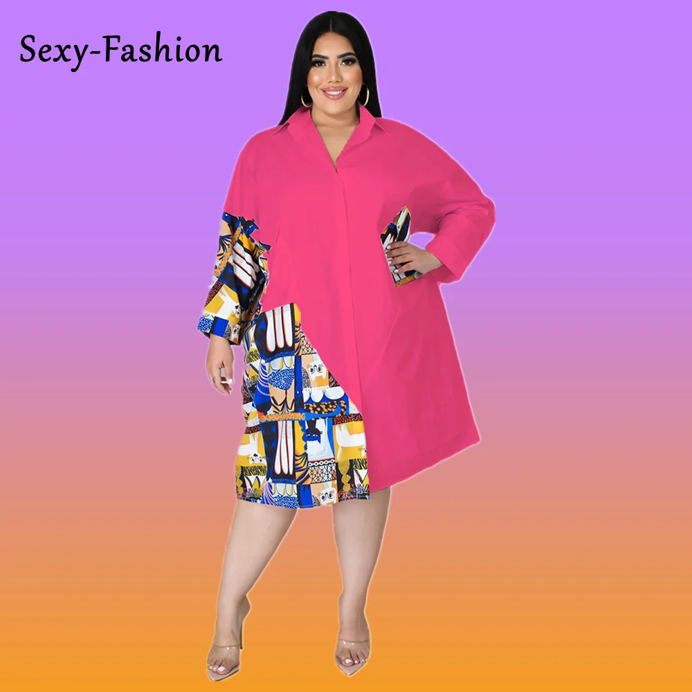 3XL 4XL 5XL Wholesale 2021 Fall Plus Size Dresses Fashion Women Clothing Autumn Printing Ladies Long Sleeve Shirt Dress Female
3XL 4XL 5XL Wholesale 2021 Fall Plus Size Dresses Fashion Women Clothing Autumn Printing Ladies Long Sleeve Shirt Dress Female