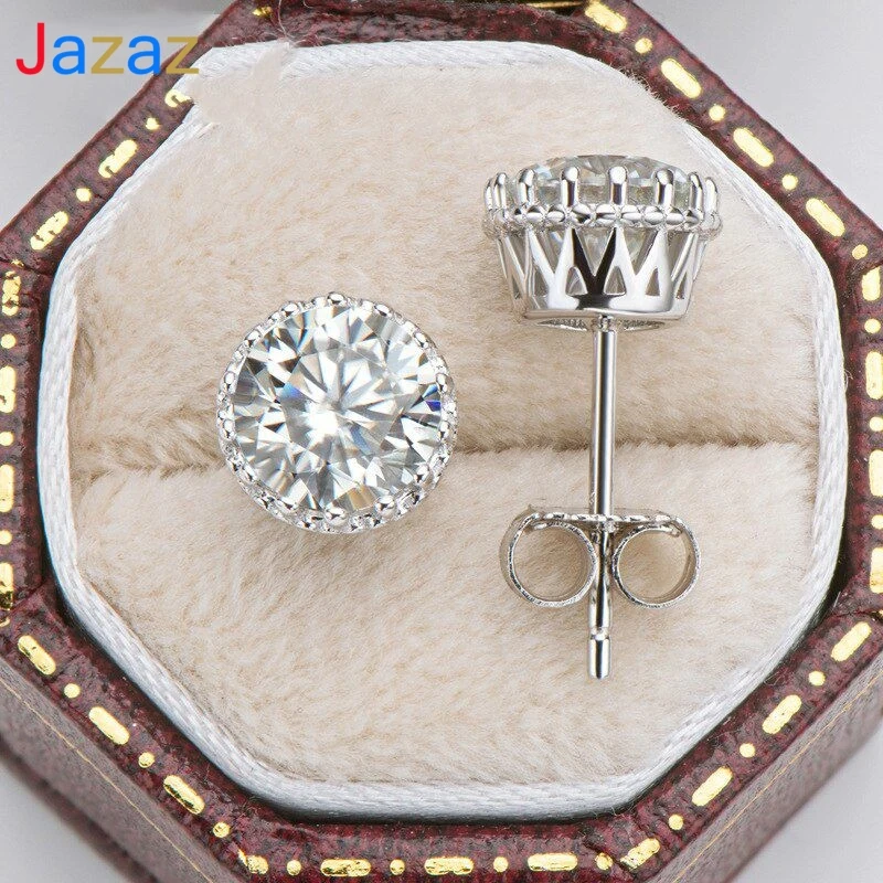 Jazaz Real D Color Moissanite New Edge Style Stud Earrings For Women Top Quality 100% 925 Sterling Silver Wedding Jewelry B0906
Jazaz Real D Color Moissanite New Edge Style Stud Earrings For Women Top Quality 100% 925 Sterling Silver Wedding Jewelry B0906