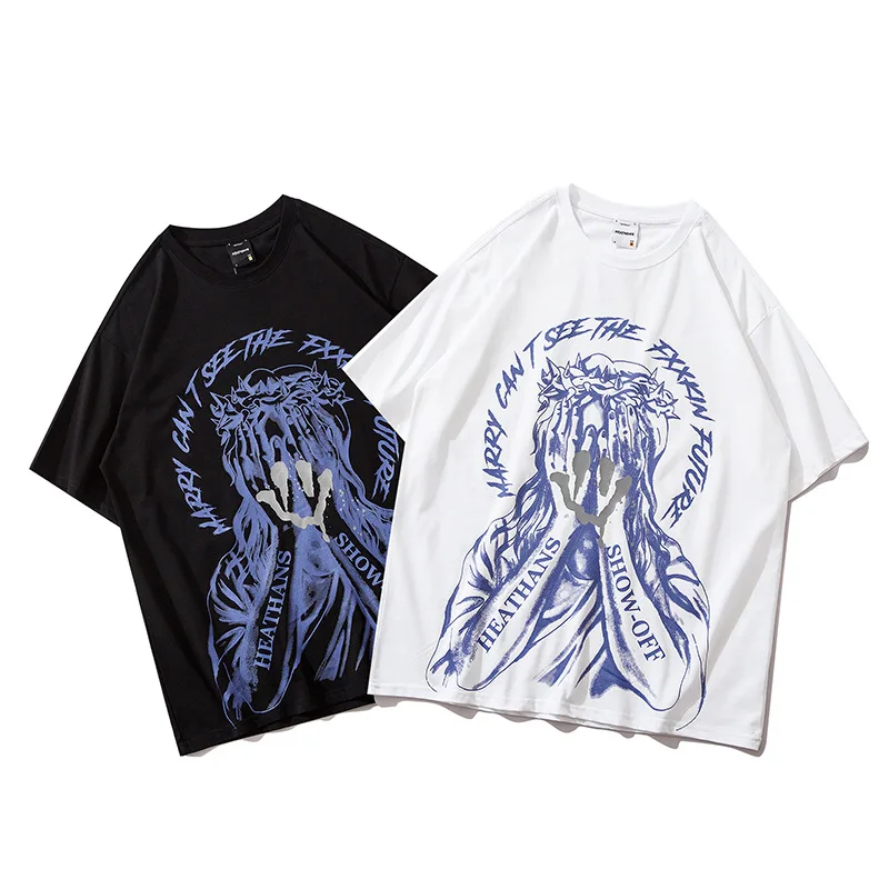 Dropshipping Fashion Hipster Hip Hop Graffiti Goddess Print Tee Shirts Short Sleeve Couples Tops Casual 100% Cotton Tshirts Men
Dropshipping Fashion Hipster Hip Hop Graffiti Goddess Print Tee Shirts Short Sleeve Couples Tops Casual 100% Cotton Tshirts Men