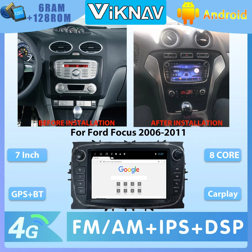 Автомагнитола на Android для Ford Focus 2006-2011, стереоприемник, Мультимедийный MP3-плеер с Carplay, аудио, GPS-навигацией, головное устройство
Автомагнитола на Android для Ford Focus 2006-2011, стереоприемник, Мультимедийный MP3-плеер с Carplay, аудио, GPS-навигацией, головное устройство