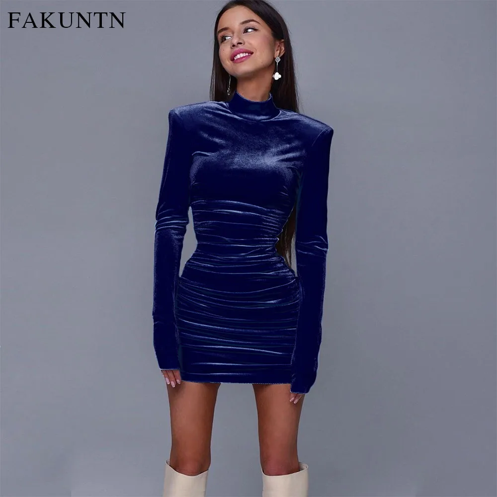 FAKUNTN Women's Dress 2020 Autumn Winter Long-Sleeve Solid Back Zipper Shoulder Pads Party Sexy Dresses Women Clothes Vestidos
FAKUNTN Women's Dress 2020 Autumn Winter Long-Sleeve Solid Back Zipper Shoulder Pads Party Sexy Dresses Women Clothes Vestidos
