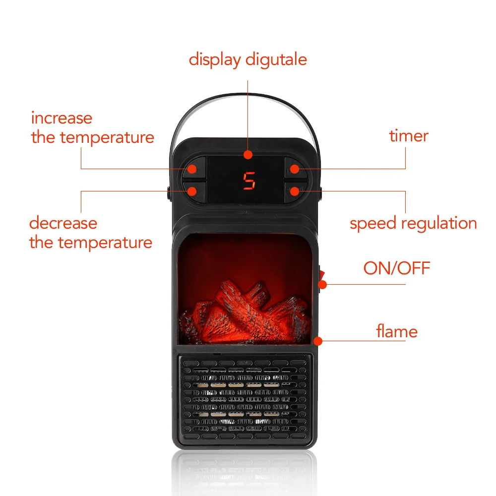 New 900W Handy Flame Heater Mini Electric Space Heater Warmer Fan Blower Radiator Heating for Winter Office Room
New 900W Handy Flame Heater Mini Electric Space Heater Warmer Fan Blower Radiator Heating for Winter Office Room