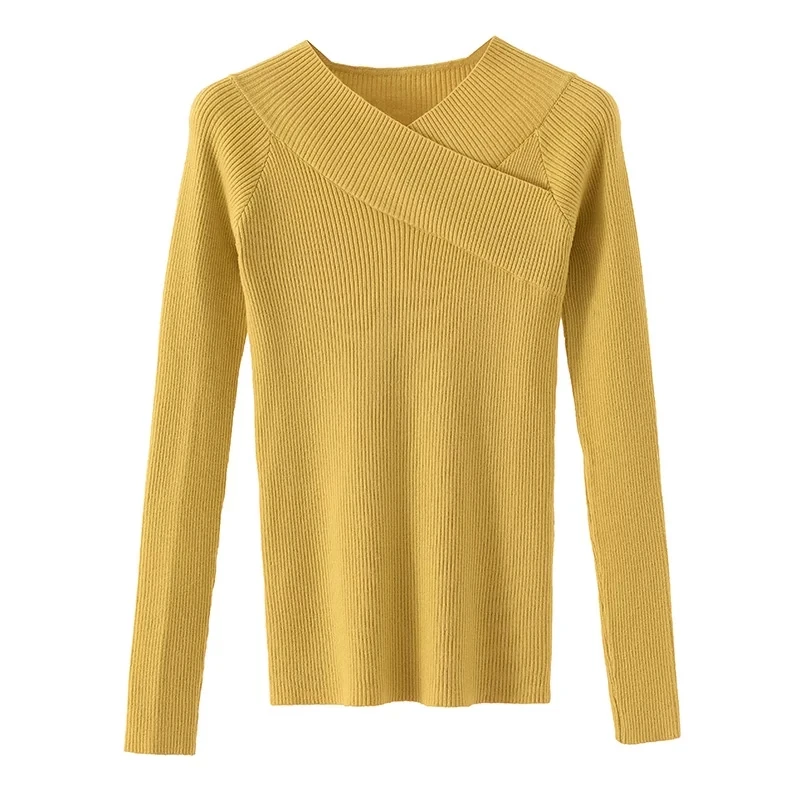 2020 Autumn Fashion Knitted Sweaters Women Long Sleeve Pullover Sweater Undershirt Blouse Solid V-neck Women Sweater
2020 Autumn Fashion Knitted Sweaters Women Long Sleeve Pullover Sweater Undershirt Blouse Solid V-neck Women Sweater