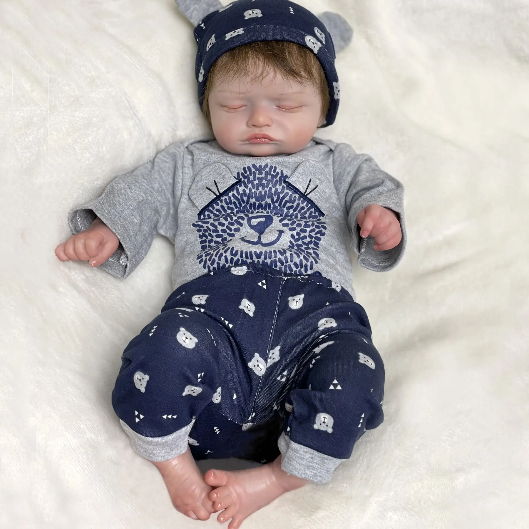 Reborn Dolls Newborn Baby Sleeping Little Lion For Children Gifts Boneca Renascida Brinquedo Bebe Para Crianças Menina
Reborn Dolls Newborn Baby Sleeping Little Lion For Children Gifts Boneca Renascida Brinquedo Bebe Para Crianças Menina