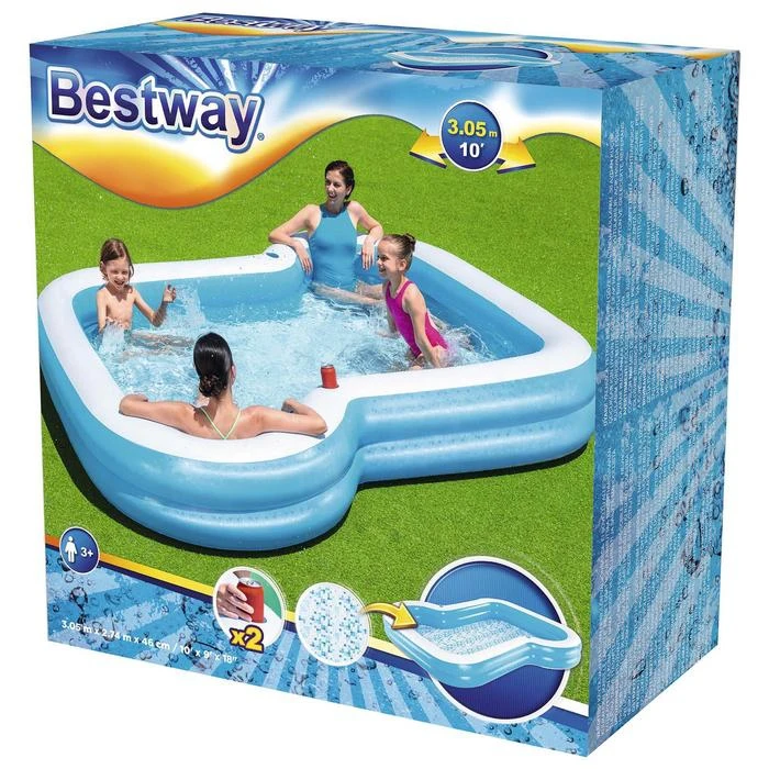 Бассейн надувной семейный 305 x 274 46 см 54321 Bestway | Спорт и развлечения