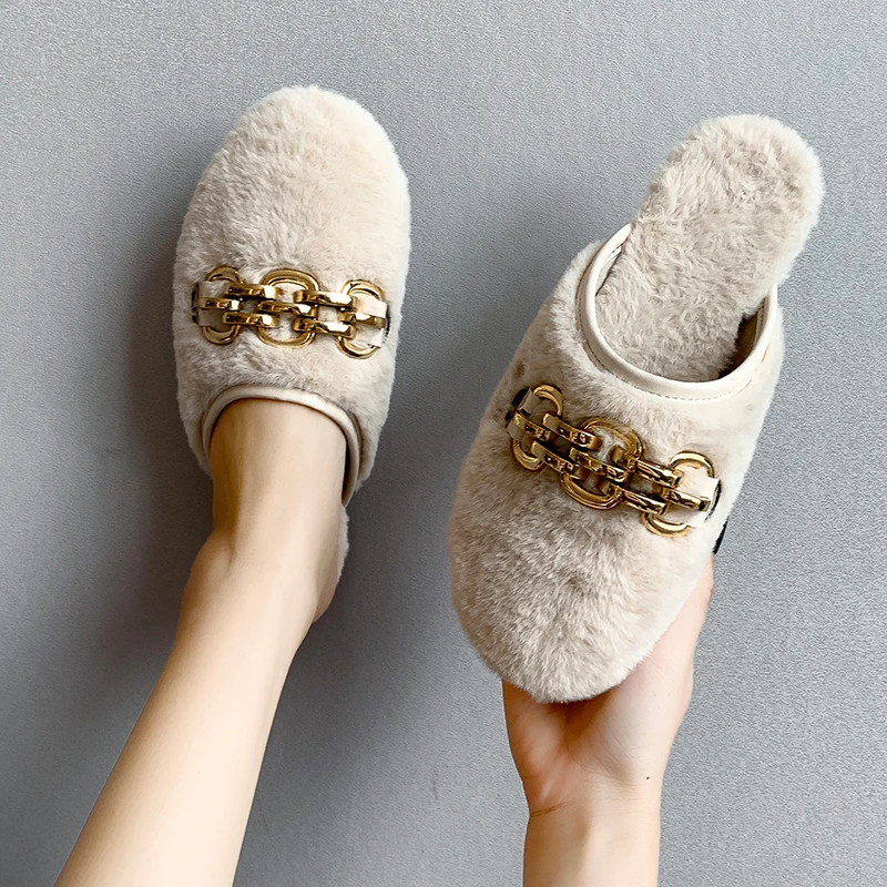 Shoes Women Slippers Flat Luxury Slides Loafers Cover Toe Flock Fur Flip Flops Rivet Pantofle Low Soft Designer Plush 2021 with
Shoes Women Slippers Flat Luxury Slides Loafers Cover Toe Flock Fur Flip Flops Rivet Pantofle Low Soft Designer Plush 2021 with
