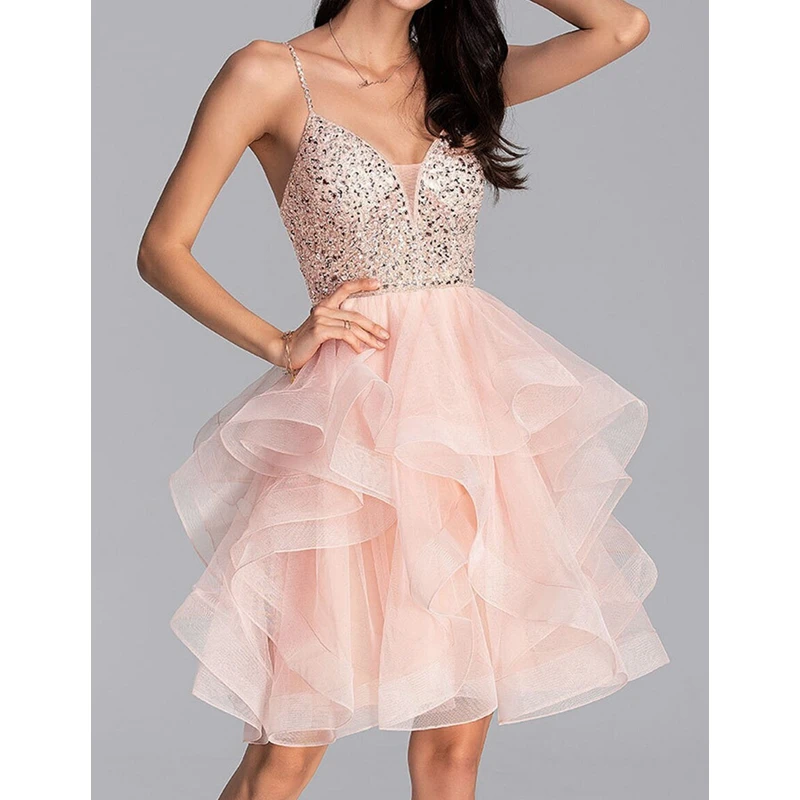 Mandylandy Dress Summer Fashion V-neck Backless Mesh Stitching Spaghetti Strap Dress Women's Sexy Solid Color Sequins Slim Dress
Mandylandy Dress Summer Fashion V-neck Backless Mesh Stitching Spaghetti Strap Dress Women's Sexy Solid Color Sequins Slim Dress