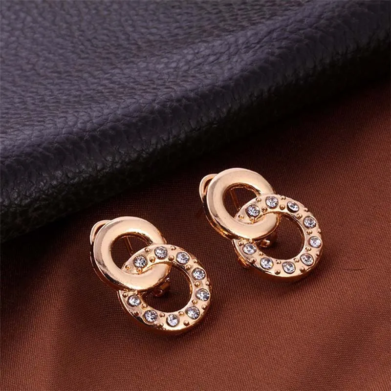 Vintage Gold Jewelry Sets Rhinestone Necklace Bracelet Ring Earrings Women Simple Geometric Hyperbole Accessories Fashion Gifts 
Vintage Gold Jewelry Sets Rhinestone Necklace Bracelet Ring Earrings Women Simple Geometric Hyperbole Accessories Fashion Gifts