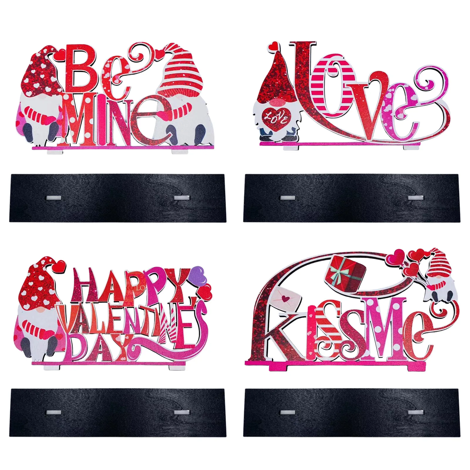 4 шт., деревянные настольные знаки в форме надписи на День святого Валентина 
4 шт., деревянные настольные знаки в форме надписи на День святого Валентина