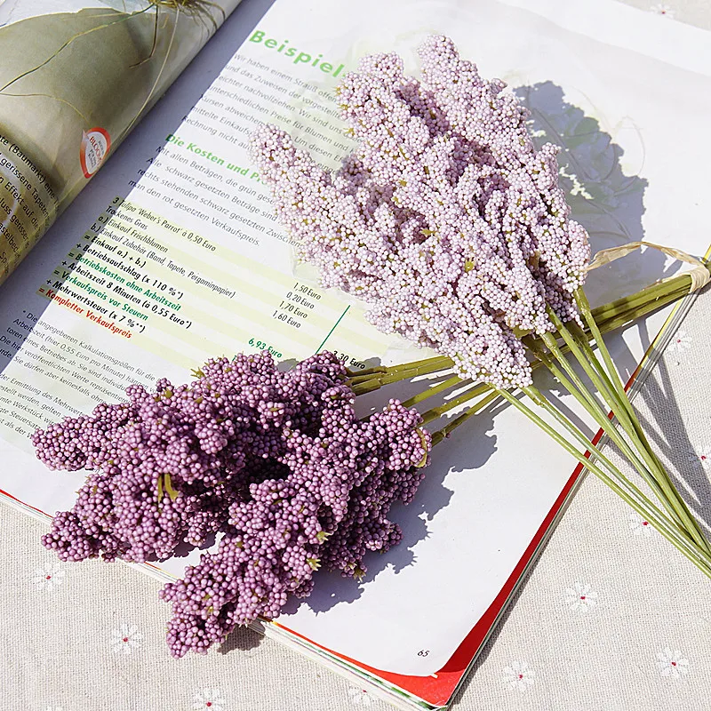 6 Pieces /Bundle PE Lavender Cheap Artificial Flower Wholesale Plant Wall Decoration Bouquet Material Manual Diy Vases
6 Pieces /Bundle PE Lavender Cheap Artificial Flower Wholesale Plant Wall Decoration Bouquet Material Manual Diy Vases