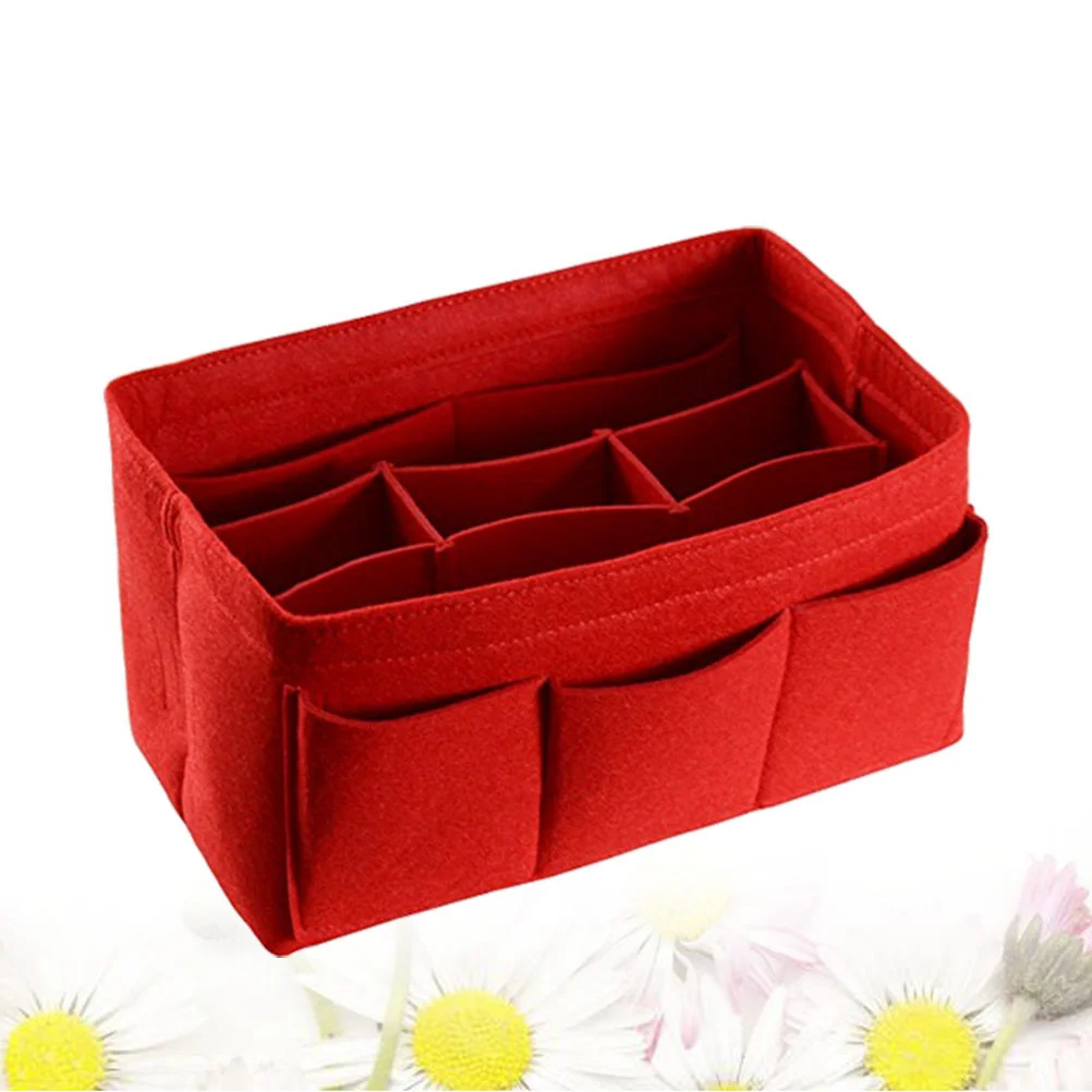 Felt Storage Bag Sundries Finishing Fabric Organizer Bag Foldable Multipocket Insert Bag Containers 50X18X22CM (Red)
Felt Storage Bag Sundries Finishing Fabric Organizer Bag Foldable Multipocket Insert Bag Containers 50X18X22CM (Red)
