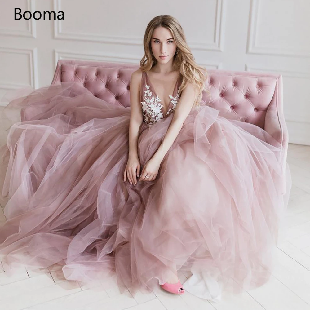 Pink Deep V-Neck Wedding Dresses Backless Lace Appliques Long Bridal Gowns Sleeveless Sashes A-Line Tulle Bride Dresses
Pink Deep V-Neck Wedding Dresses Backless Lace Appliques Long Bridal Gowns Sleeveless Sashes A-Line Tulle Bride Dresses