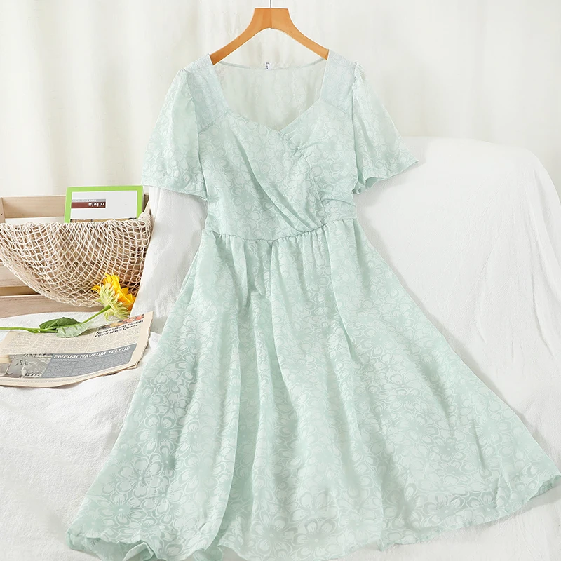 YIZZHOY Summer Fashion Women Square Collar A Line Dress Lady sweet Print Chiffon Pullover Slim Mid-calf Dresses 
YIZZHOY Summer Fashion Women Square Collar A Line Dress Lady sweet Print Chiffon Pullover Slim Mid-calf Dresses