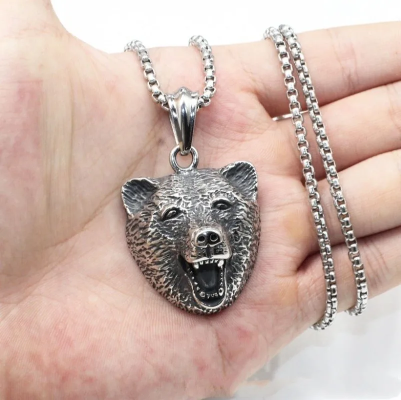 Men's High Quality Metal Hip Hop Necklace Ancient Black Bear Animal Pendants 
Men's High Quality Metal Hip Hop Necklace Ancient Black Bear Animal Pendants