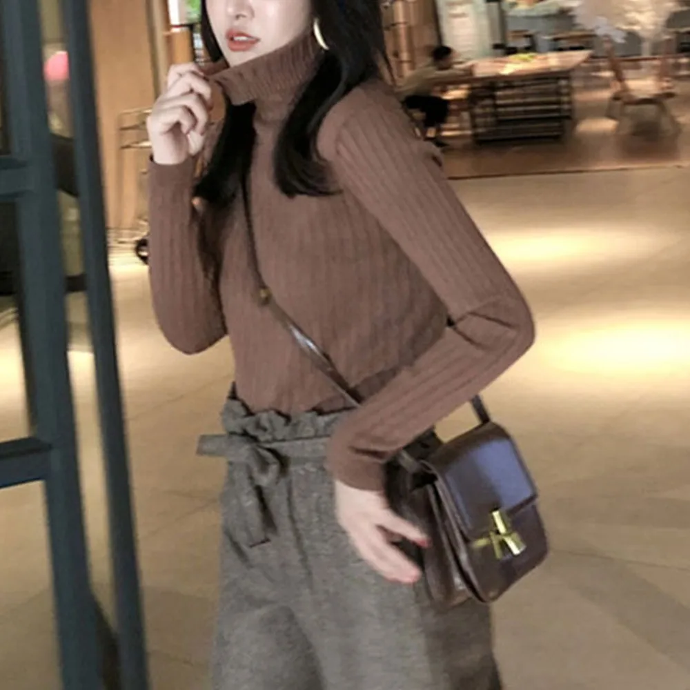 Turtleneck Sweaters Women Winter Spring Korean Slim Pullover Female Basic Tops High Neck Knit Sweater Soft Warm Jumper A50
Turtleneck Sweaters Women Winter Spring Korean Slim Pullover Female Basic Tops High Neck Knit Sweater Soft Warm Jumper A50