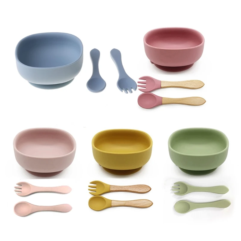 Baby Feeding Bowl Spoon Fork Set Anti Slip Silicone Suction Divided Plate Tray Utensil BPA-Free Training Dish Tableware N7ME
Baby Feeding Bowl Spoon Fork Set Anti Slip Silicone Suction Divided Plate Tray Utensil BPA-Free Training Dish Tableware N7ME