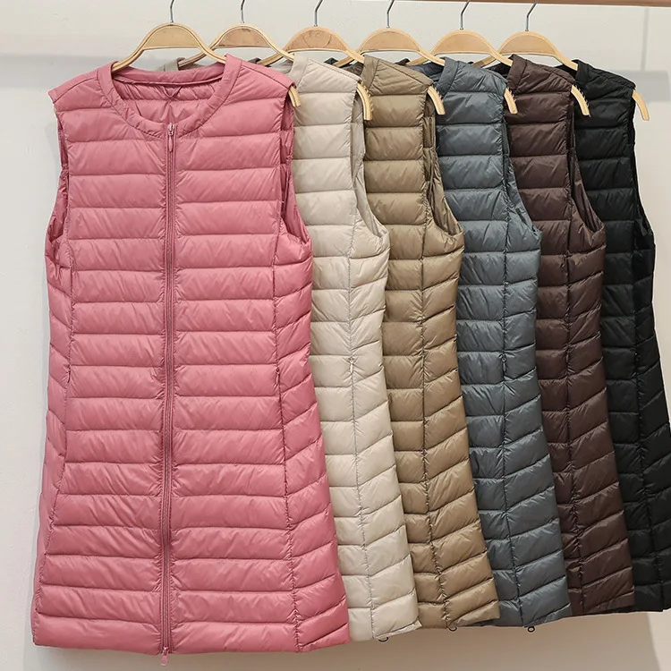 Down Vest Medium Long women's Vest white duck down sleeveless round neck waistcoat inner liner Down Jacket Vest Large
Down Vest Medium Long women's Vest white duck down sleeveless round neck waistcoat inner liner Down Jacket Vest Large