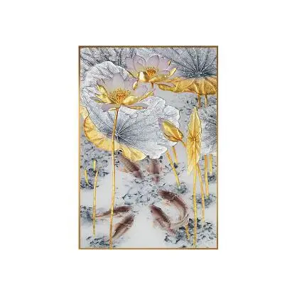 Gold Lotus Fishes Landscape Canvas Paintin Art Quadros New Chinese Style Decor Wall Pictures for Living Room Aisle
Gold Lotus Fishes Landscape Canvas Paintin Art Quadros New Chinese Style Decor Wall Pictures for Living Room Aisle
