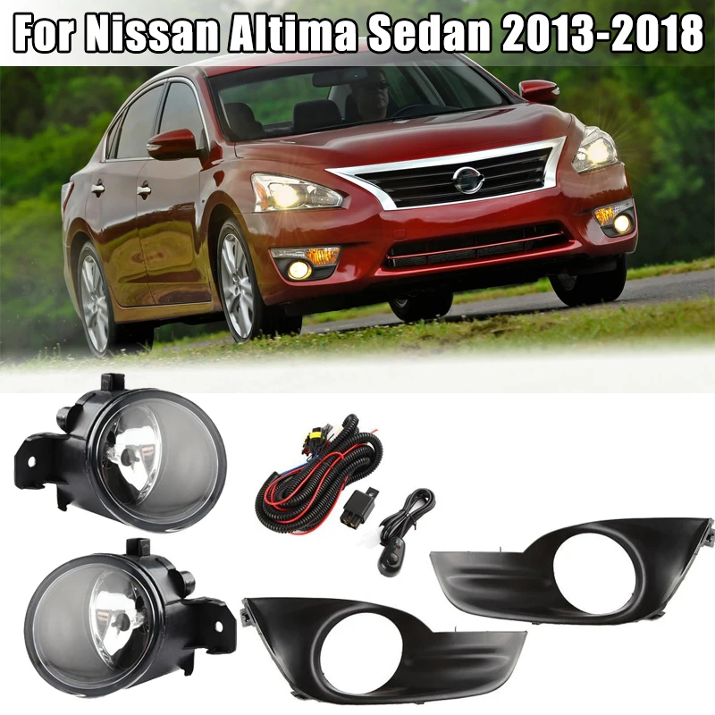 

Car Fog Lamp For NISSAN ALTIMA Sedan 2013-2015 2016-2018 Left & Right Auto DRL Front Bumper Driving Light Assembly Cover Grille