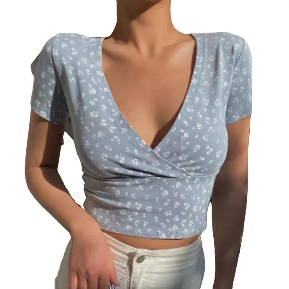 Сексуальные женские футболки с v-образным вырезом Цветочный принт короткий рукав; Обхват талии плотный тонкий укороченный топ Цветочный пр...
Сексуальные женские футболки с v-образным вырезом Цветочный принт короткий рукав; Обхват талии плотный тонкий укороченный топ Цветочный пр...