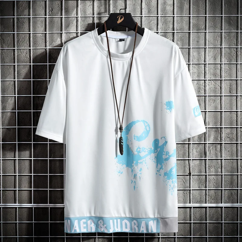 T-shirt in the summer of 2021 male youth men round collar shirt popular logo new half sleeve loose men's clothing
T-shirt in the summer of 2021 male youth men round collar shirt popular logo new half sleeve loose men's clothing
