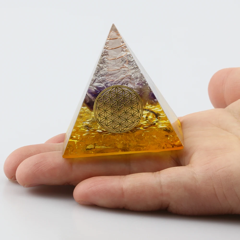 Orgonite Pyramid Spiritual Healing Energy Orgone Amethyst Citrine Natural Crystal Rock Quartz Stone 7 Reiki Chakra Jewelry Decor
Orgonite Pyramid Spiritual Healing Energy Orgone Amethyst Citrine Natural Crystal Rock Quartz Stone 7 Reiki Chakra Jewelry Decor