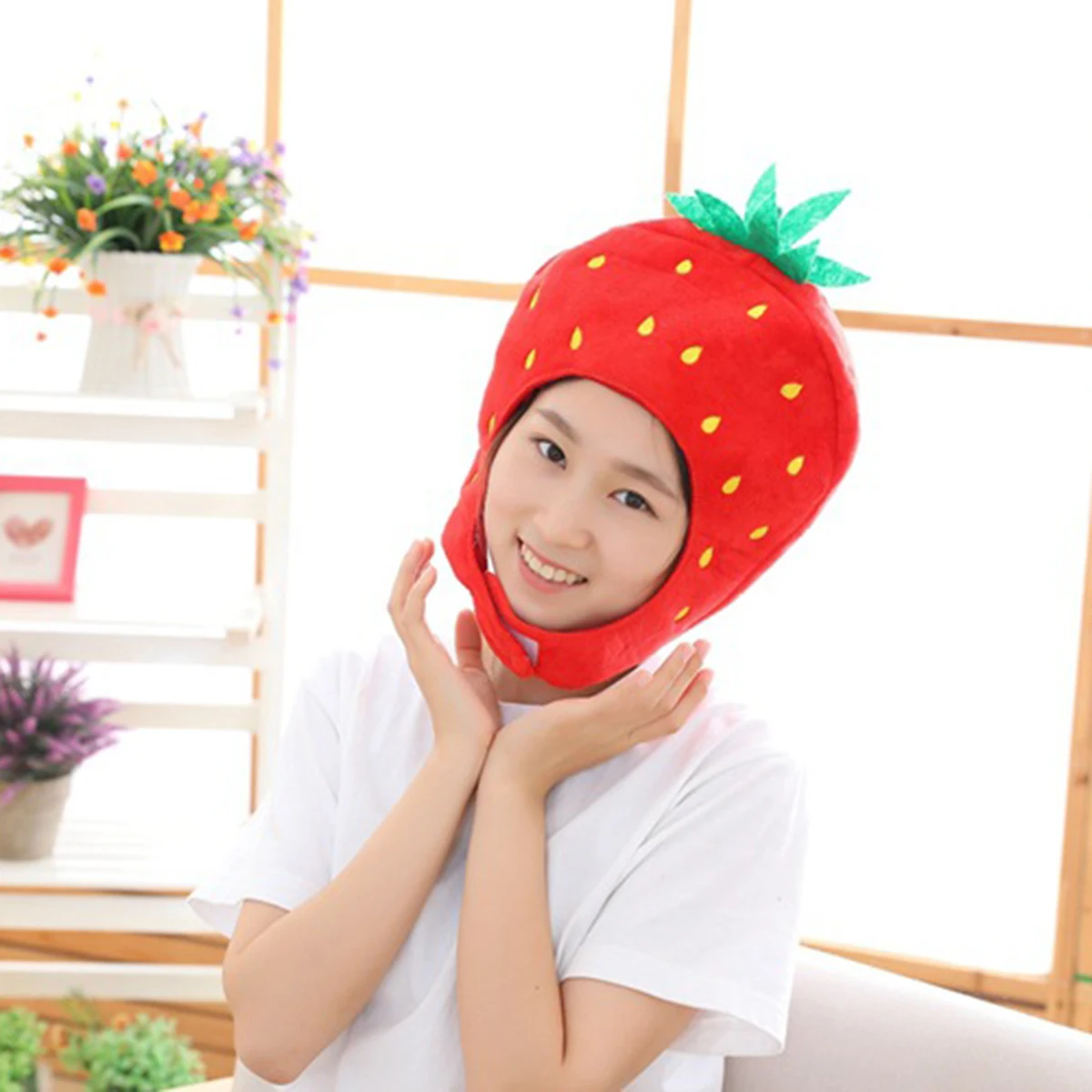 Cute Strawberry Hat Photo Costume Props Stuffed Plush Toy Novelty Gift For Halloween Christmas Accessories Photo Background
Cute Strawberry Hat Photo Costume Props Stuffed Plush Toy Novelty Gift For Halloween Christmas Accessories Photo Background