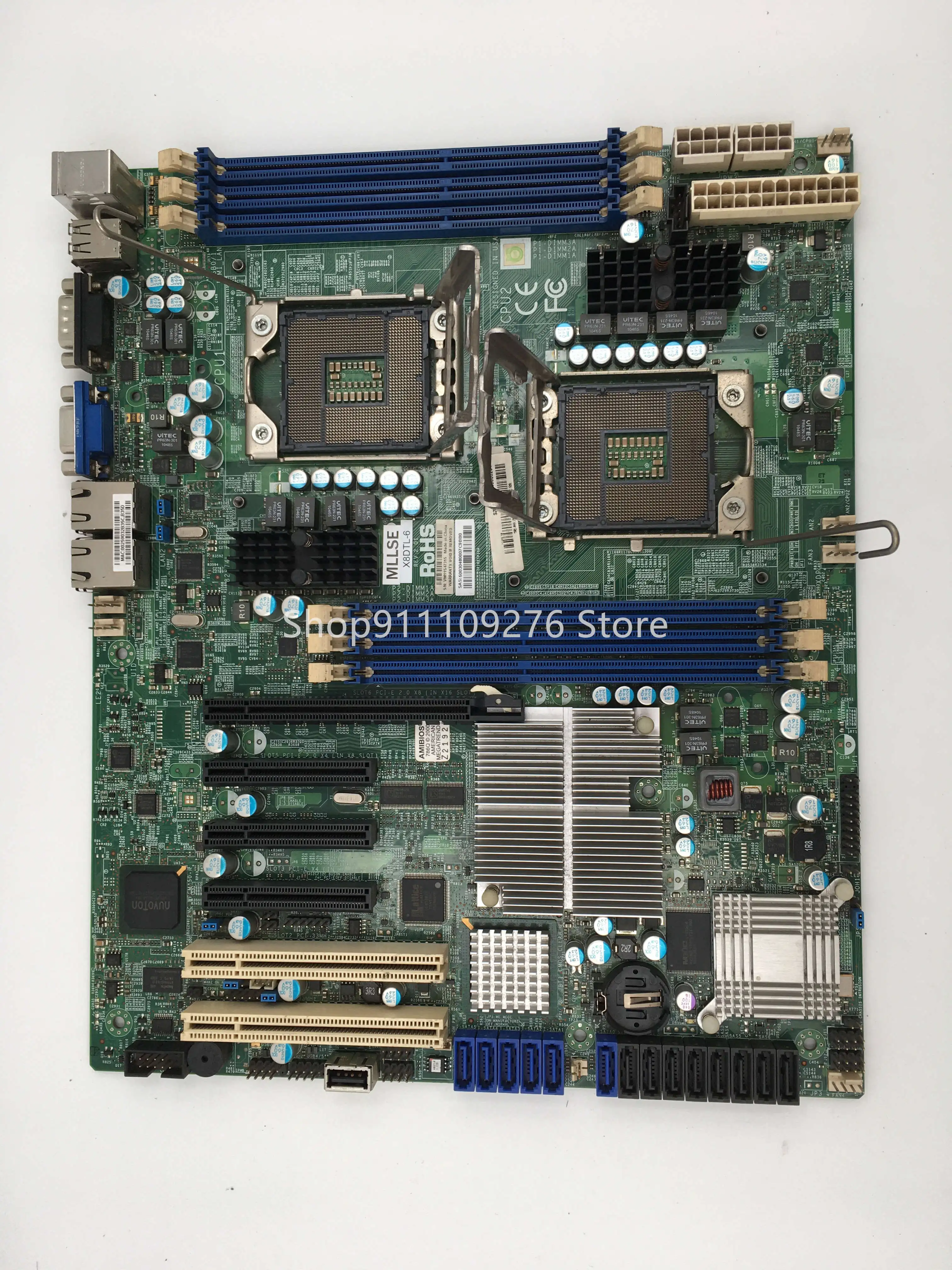 Original Disassemble Motherboard for Super Micro X8DTL-6 REV2.01 dual 1366 pin 5500 chipset server X58 motherboard
Original Disassemble Motherboard for Super Micro X8DTL-6 REV2.01 dual 1366 pin 5500 chipset server X58 motherboard