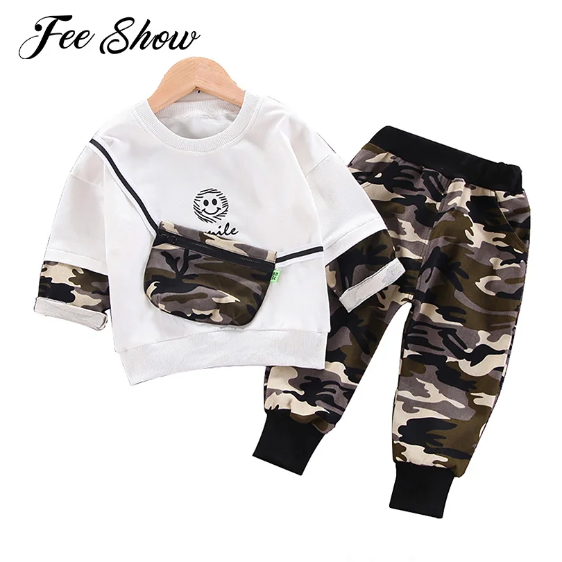 Girls Cotton Casual Sport Outfit Sets Sportswear Long Sleeves Sweatshirt Camouflage Jogger Pants Messenger Bag Kids Sports Suit
Girls Cotton Casual Sport Outfit Sets Sportswear Long Sleeves Sweatshirt Camouflage Jogger Pants Messenger Bag Kids Sports Suit
