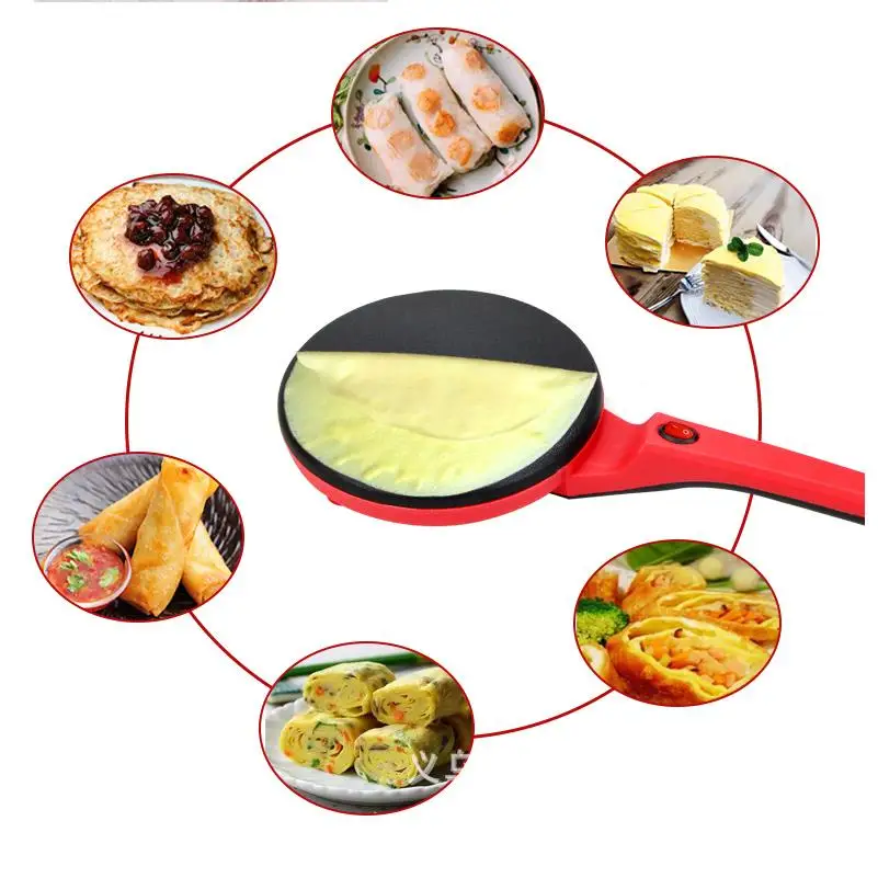 220V 900W Electric Crepe Maker Pizza Pancake Machine Non-stick Griddle Baking Pan Cake Machine Kitchen Cooking Tools Crepe
220V 900W Electric Crepe Maker Pizza Pancake Machine Non-stick Griddle Baking Pan Cake Machine Kitchen Cooking Tools Crepe