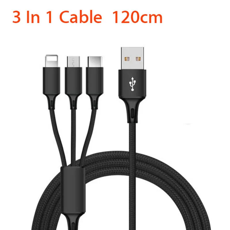 3 в 1 Micro USB Type C мульти зарядный кабель для huawei honor 9x 8x 8c 7c note 10 9 9i play 7a 7x magic 2 meizu 15 16th pro
