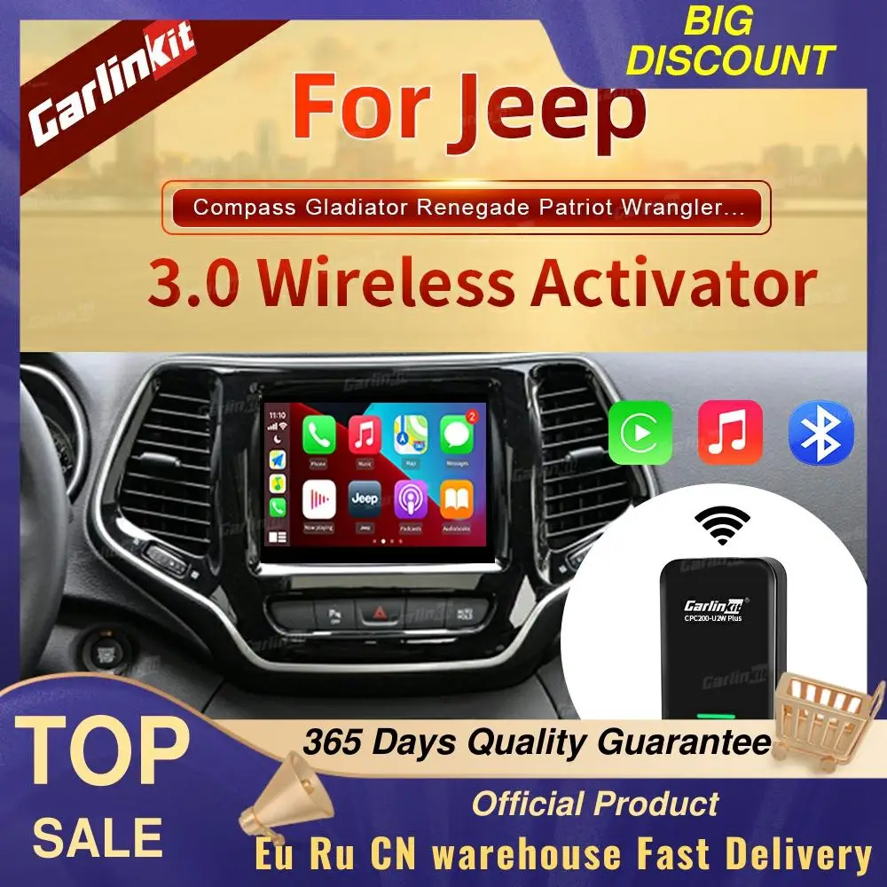 Carlinkit 3.0 CarPlay Wireless Dongle For Jeep Wrangler Grand Cherokee Renegade Compass Patriot 2015- 2021 Smart Link Box IOS 14
Carlinkit 3.0 CarPlay Wireless Dongle For Jeep Wrangler Grand Cherokee Renegade Compass Patriot 2015- 2021 Smart Link Box IOS 14