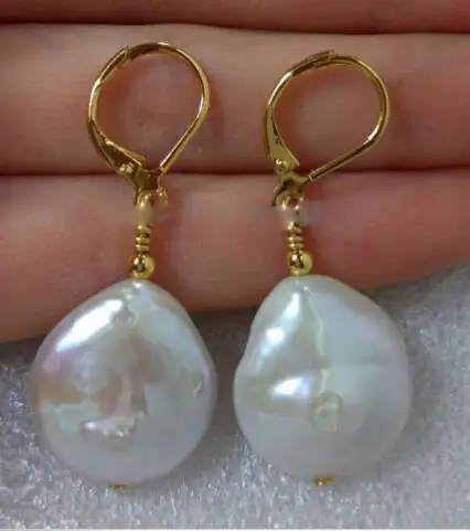 TwoPin Beads earbob 14-15mm South Sea White Baroque Pearl Earrings Luxury
TwoPin Beads earbob 14-15mm South Sea White Baroque Pearl Earrings Luxury