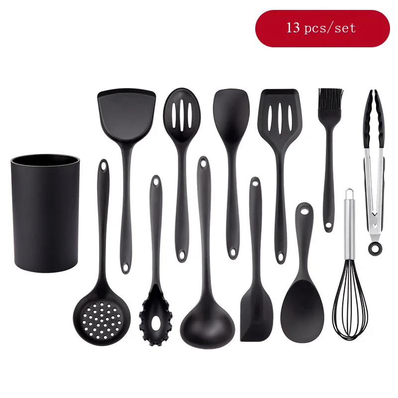 12 pcs Silicone Kitchen Tools Set Cooking Tools Utensils Set Spatula Shovel Soup Spoon Special Heat-resistant Design
12 pcs Silicone Kitchen Tools Set Cooking Tools Utensils Set Spatula Shovel Soup Spoon Special Heat-resistant Design