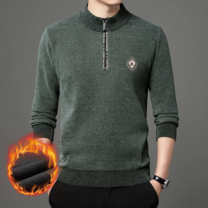 Plush Zip Neck Men's Sweater Winter Fashion Trend Thickened Warm Bottomed Sweater Men Winter Coat Men Jacket
Plush Zip Neck Men's Sweater Winter Fashion Trend Thickened Warm Bottomed Sweater Men Winter Coat Men Jacket