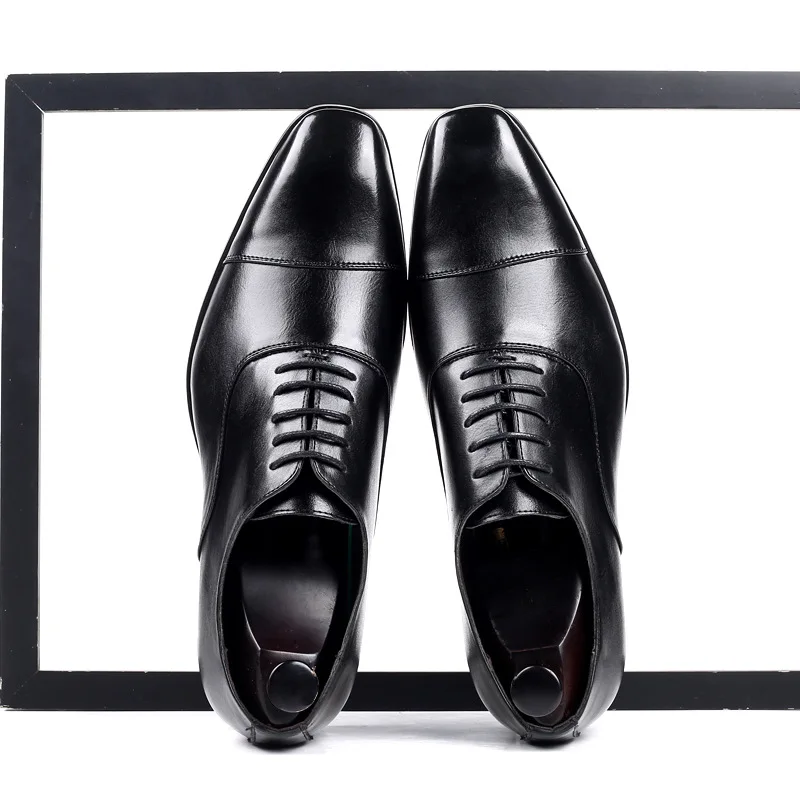 Cap-toe Classic Men Dress Shoes Wing-tip Derby PU Leather Big Size Heel Elegant Suit Business Formal Oxfords 2021
Cap-toe Classic Men Dress Shoes Wing-tip Derby PU Leather Big Size Heel Elegant Suit Business Formal Oxfords 2021