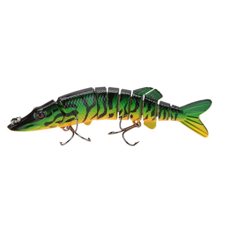5 "/ 12.5 cm 20 g Realistic multi-Articule hard Fishing Lure 9 segement Pike Maskinonge Swimbait crankbait fish lures w | Спорт и
