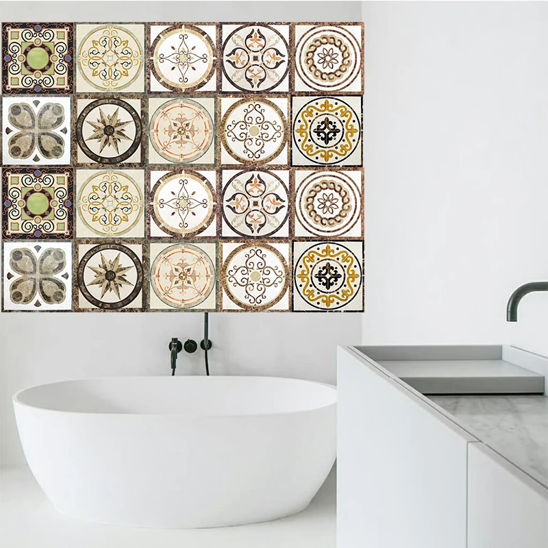 100x20cm Vintage European Style Wall Stickers Self-adhesive PVC Waterproof Tile Stickers For Bathroom Kitchen Wall Decor Sticker
100x20cm Vintage European Style Wall Stickers Self-adhesive PVC Waterproof Tile Stickers For Bathroom Kitchen Wall Decor Sticker