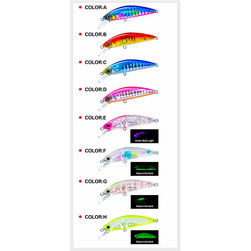 Minnow Fishing Lure 50mm 6g Wobbler SinKing Swimbait trout Artificial Hard Baits glow in the dark Bass Carp Fishing Accessories
Minnow Fishing Lure 50mm 6g Wobbler SinKing Swimbait trout Artificial Hard Baits glow in the dark Bass Carp Fishing Accessories