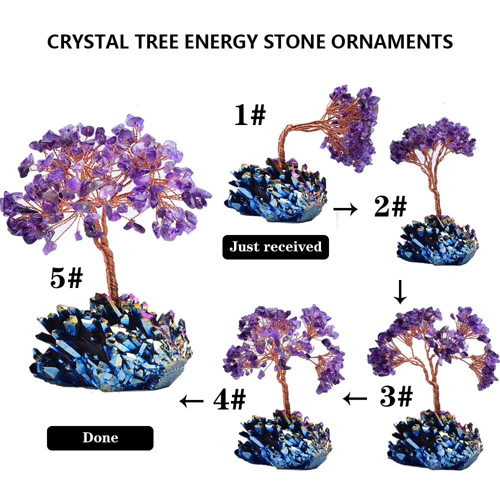 Natural Crystal Tumbled Stones Tree of Life Ornament Reiki Healing Money Tree Feng Shui Gemstone Decoration
Natural Crystal Tumbled Stones Tree of Life Ornament Reiki Healing Money Tree Feng Shui Gemstone Decoration