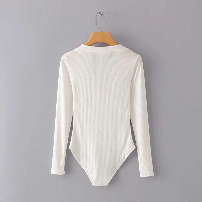 2020 Casual One-pieces Bodysuit Club Party Outfits Autumn Women Sexy V Neck Knitted Bodysuit Long Sleeve Buttons Rompers
2020 Casual One-pieces Bodysuit Club Party Outfits Autumn Women Sexy V Neck Knitted Bodysuit Long Sleeve Buttons Rompers