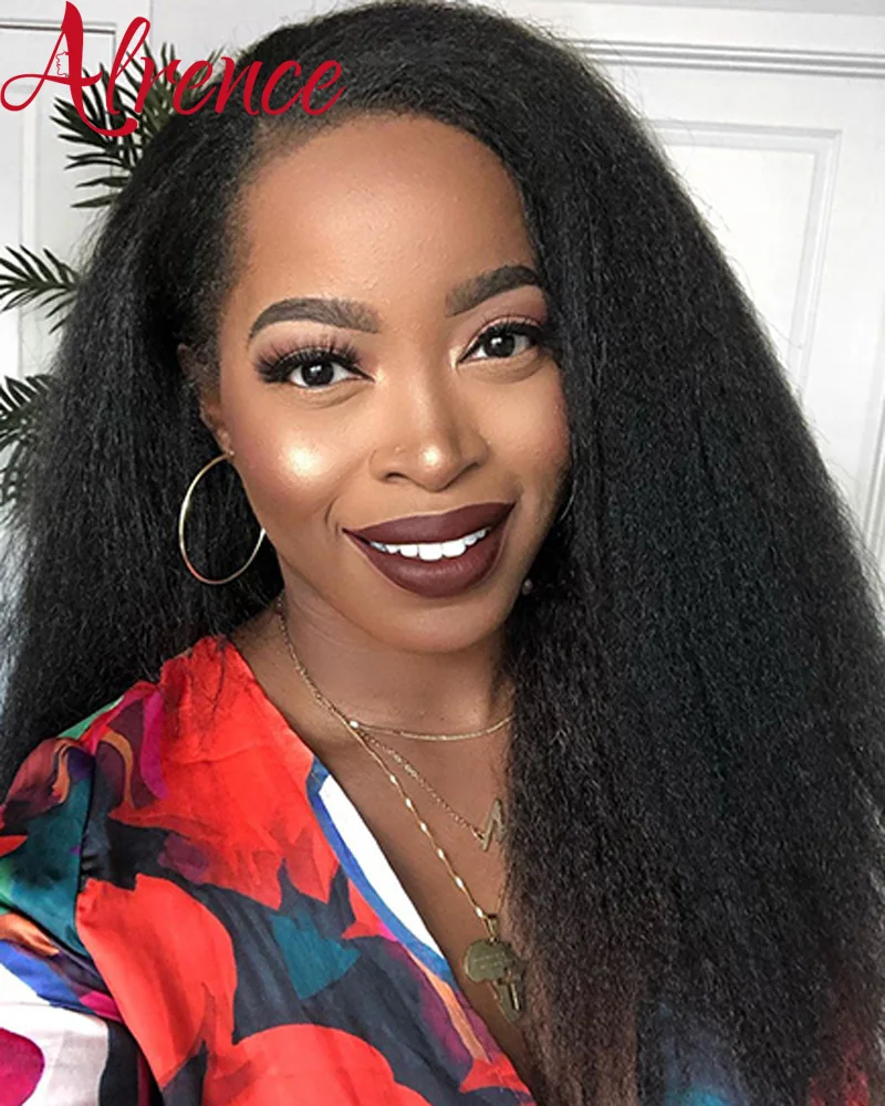 Alrence Kinky Straight Human Hair Wig Coarse Yaki Brazilian 13x4 28inch Lace Human Hair Wigs For Women Closure Yaki Transparent
Alrence Kinky Straight Human Hair Wig Coarse Yaki Brazilian 13x4 28inch Lace Human Hair Wigs For Women Closure Yaki Transparent