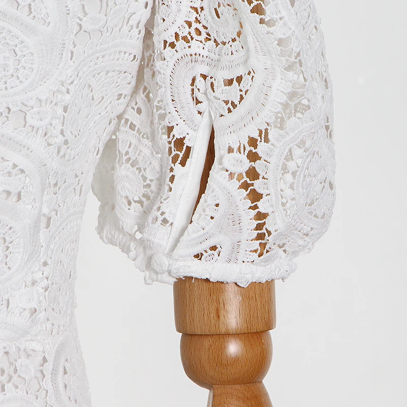 White Elegant Dress For Women V Neck Puff Short Sleeve High Waist Hollow Out Mini Dresses Female 2021 Fashion Style
White Elegant Dress For Women V Neck Puff Short Sleeve High Waist Hollow Out Mini Dresses Female 2021 Fashion Style