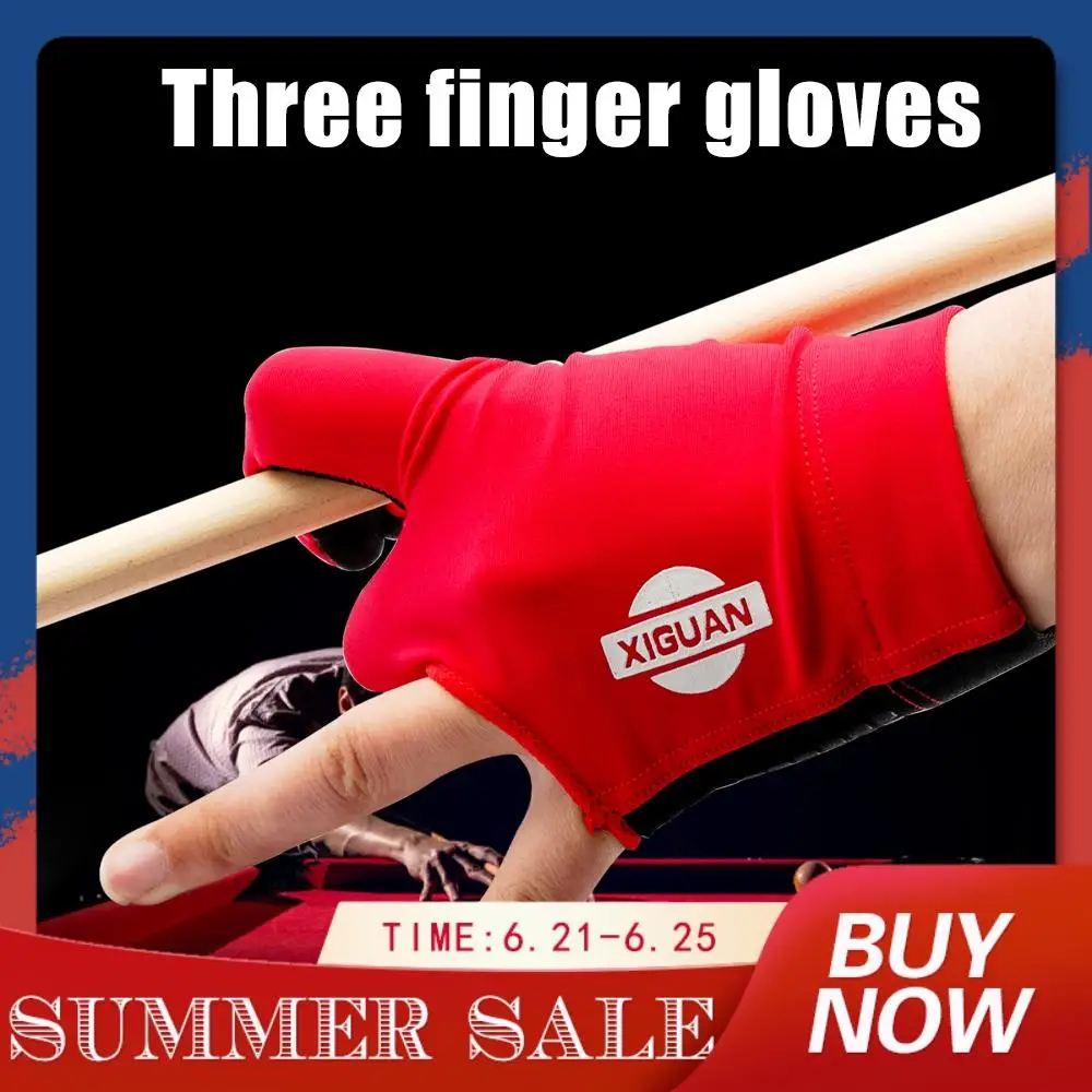 XIGUAN Billiard Gloves Professional 3 Fingers Gloves Non-slip One Pieces Red/Yellow/Black/Blue High Quality Billiard Accessories
XIGUAN Billiard Gloves Professional 3 Fingers Gloves Non-slip One Pieces Red/Yellow/Black/Blue High Quality Billiard Accessories