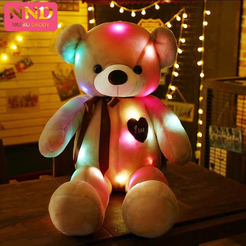 Niuniu Daddy Led Bear PLush Toy Light Up Teddy Bear Creative Glow Teddy Bear Stuffed Animal Toys Gift For Valentine's Day Kids
Niuniu Daddy Led Bear PLush Toy Light Up Teddy Bear Creative Glow Teddy Bear Stuffed Animal Toys Gift For Valentine's Day Kids