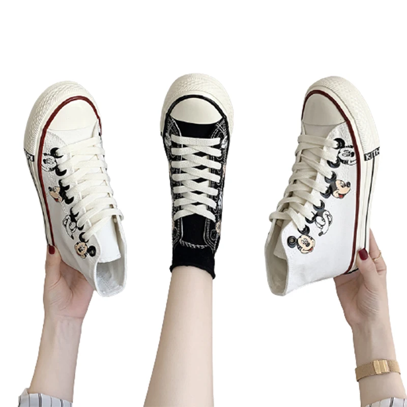 Disney Mickey Mouse cartoon Women Canvas Shoes Women Fashion Casual Sneakers Student Walking High Top Woman Vulcanize Shoes
Disney Mickey Mouse cartoon Women Canvas Shoes Women Fashion Casual Sneakers Student Walking High Top Woman Vulcanize Shoes